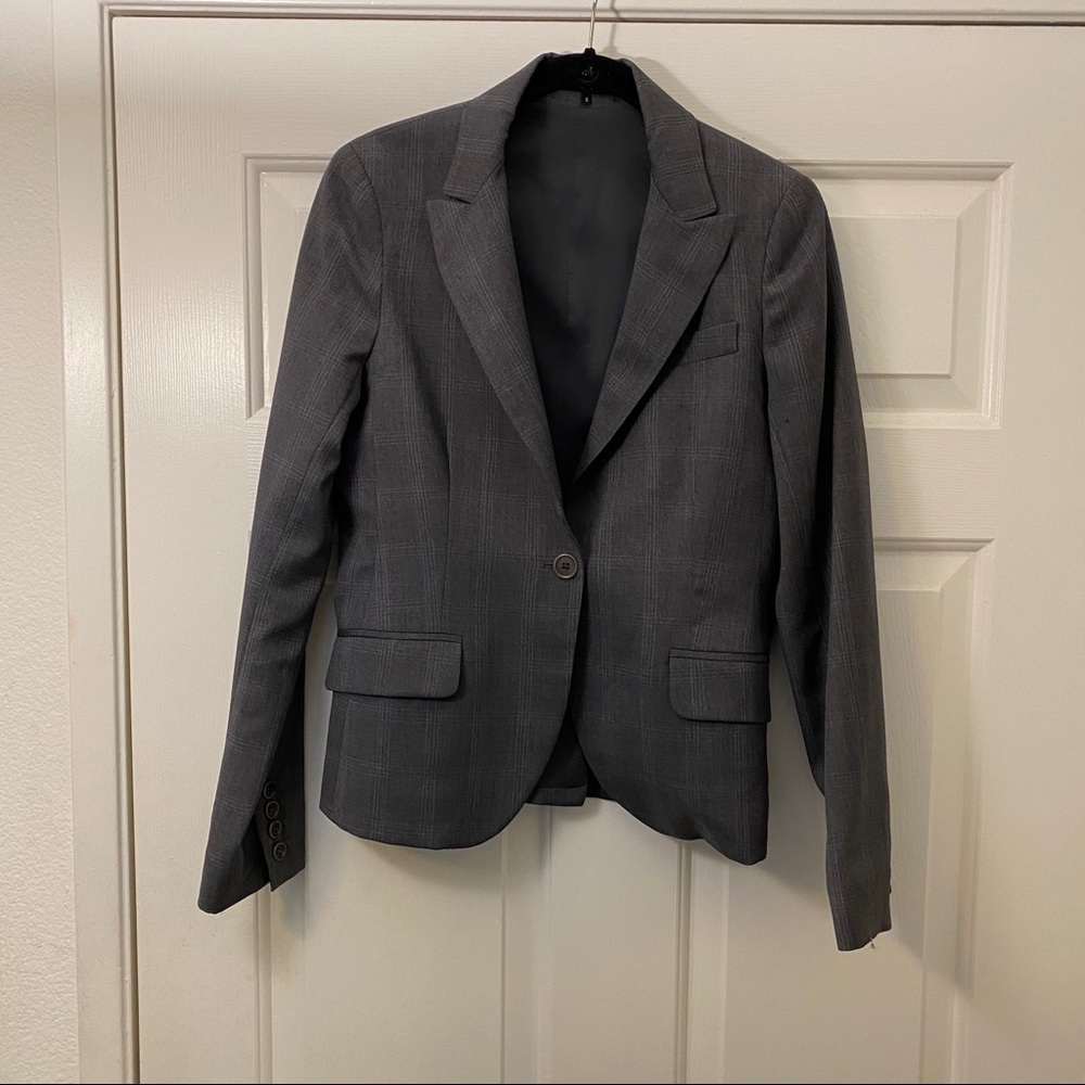 *SOLD* Theory Gray Glen Plain Wool Stretch Blazer